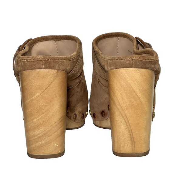 Veronica Beard Dacey Brown Tan Sand Suede Mule Clogs Studded Women's Size 8.5 - Picture 3 of 10